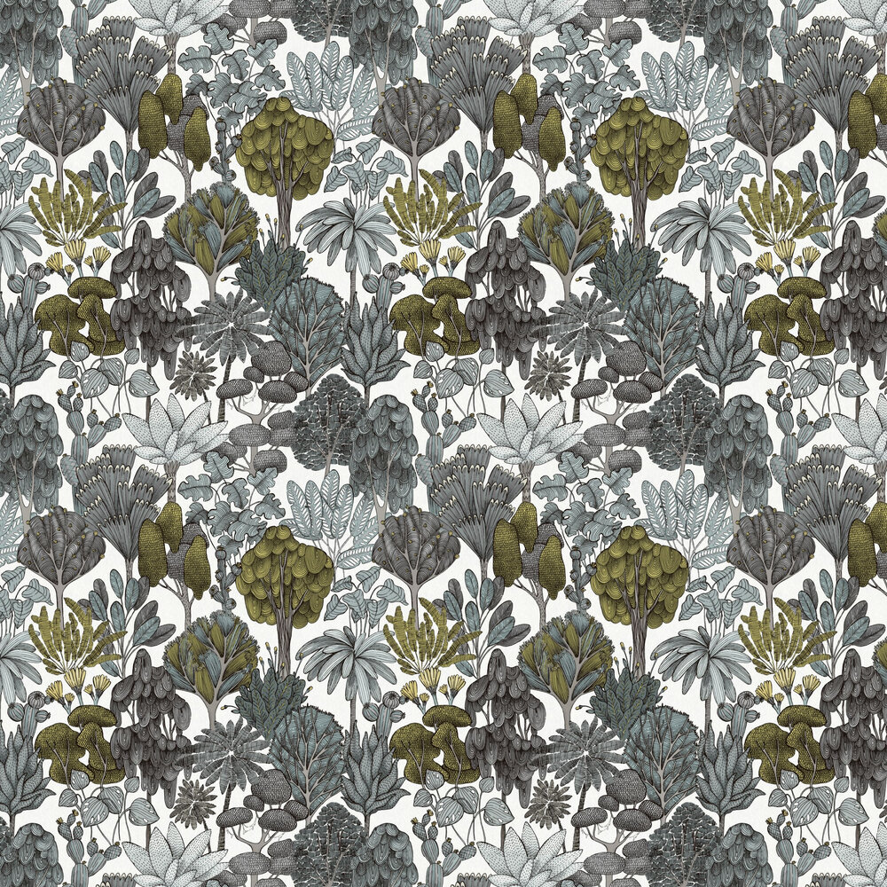 Tropical Forest Wallpaper - Grey - by Architects Paper