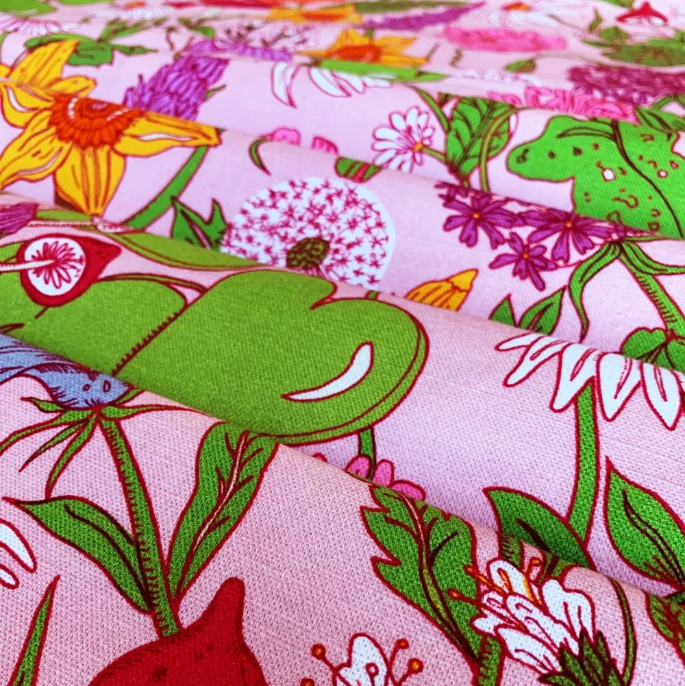 Bloom Fabric - Flamingo Pink - by Wear The Walls