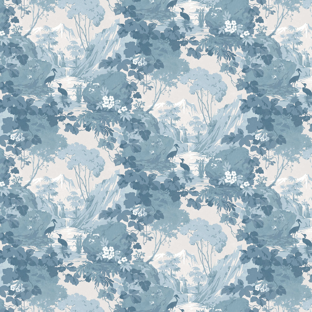 Tranquil Wallpaper - Blue - by Crown
