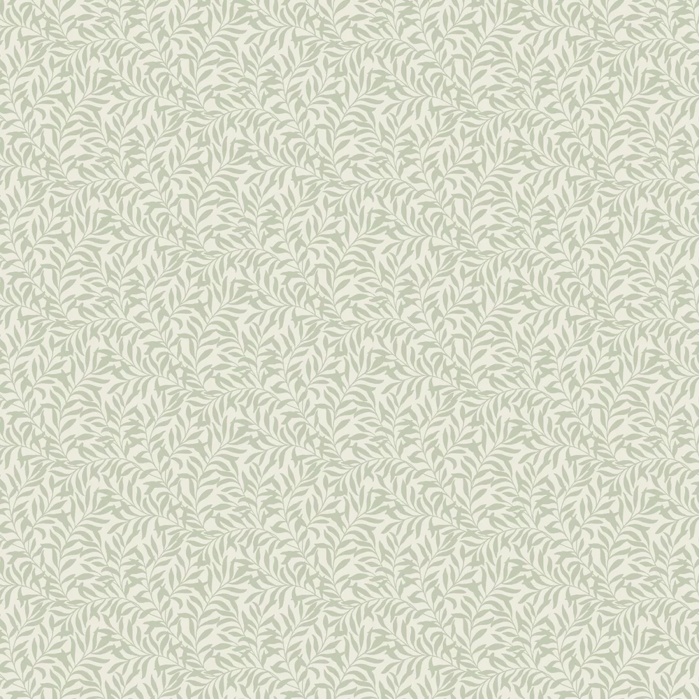 Salix Leaf by Crown - Sage - Wallpaper : Wallpaper Direct