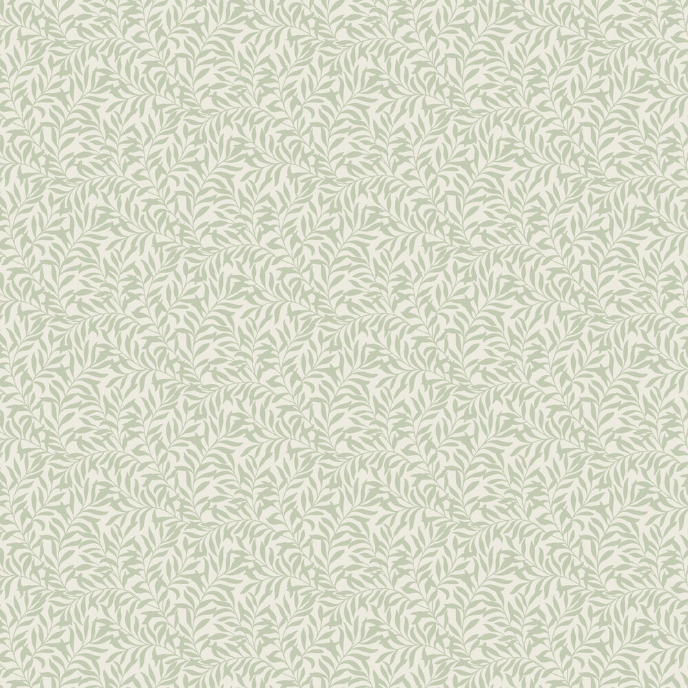 Salix Leaf Wallpaper - Sage - by Crown