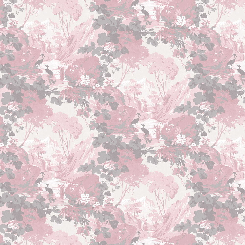 Tranquil Wallpaper - Pink - by Crown