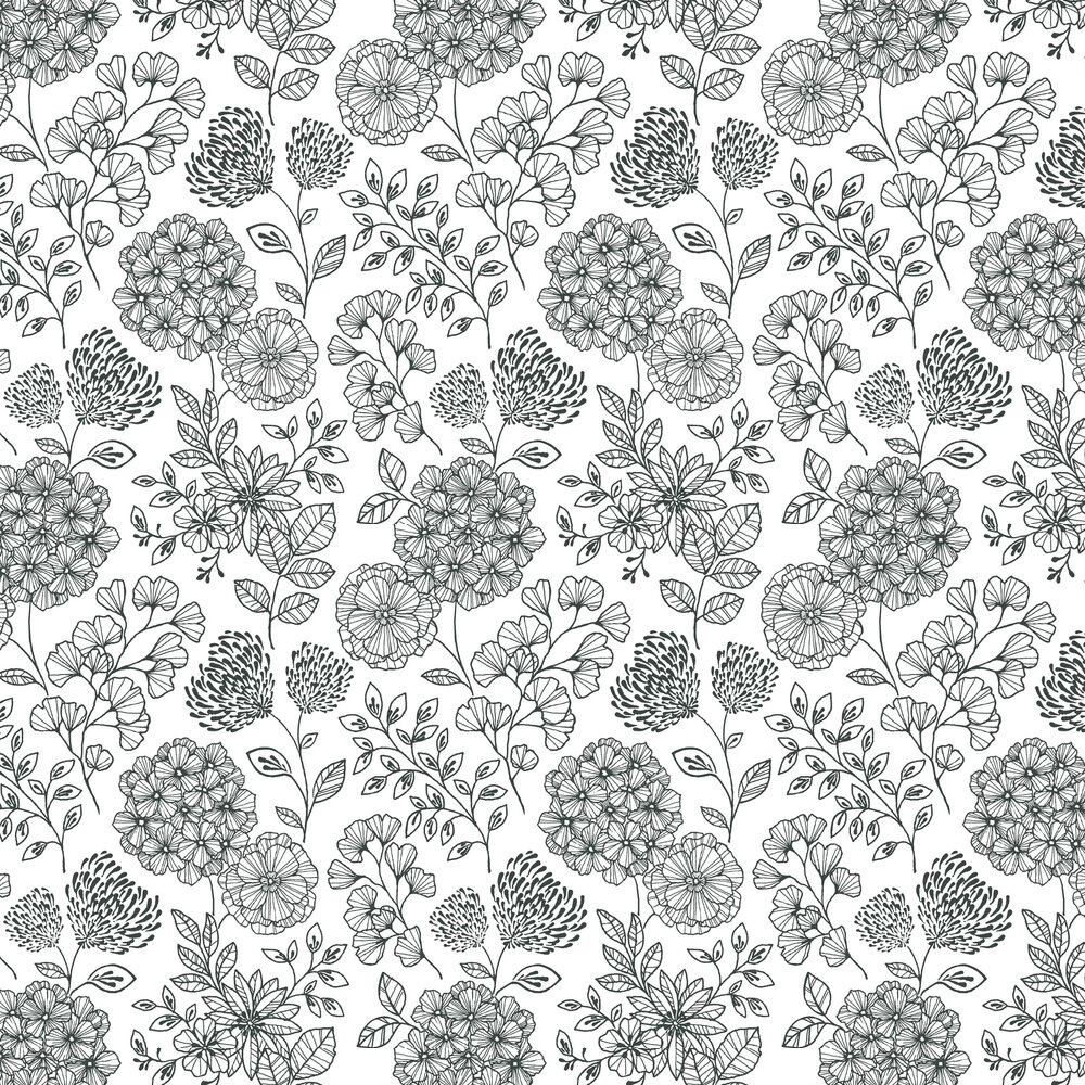 Ada Wallpaper - Black / White - by A Street Prints