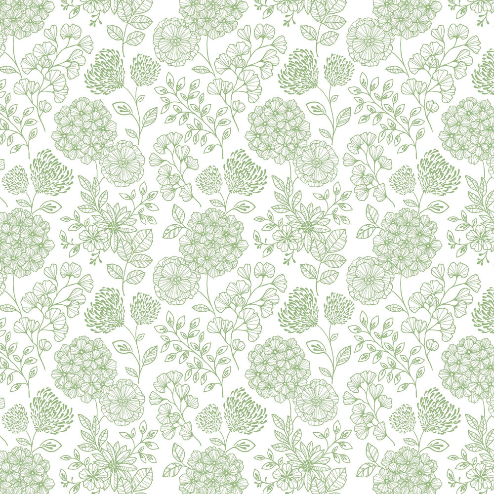 Ada Wallpaper - Green - by Scott Living