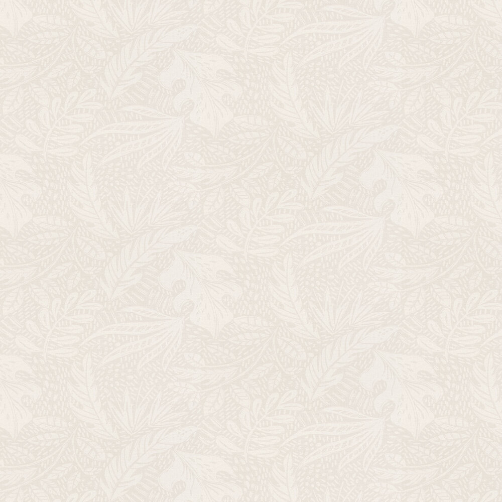 Leaf Block Wallpaper - White - by Albany