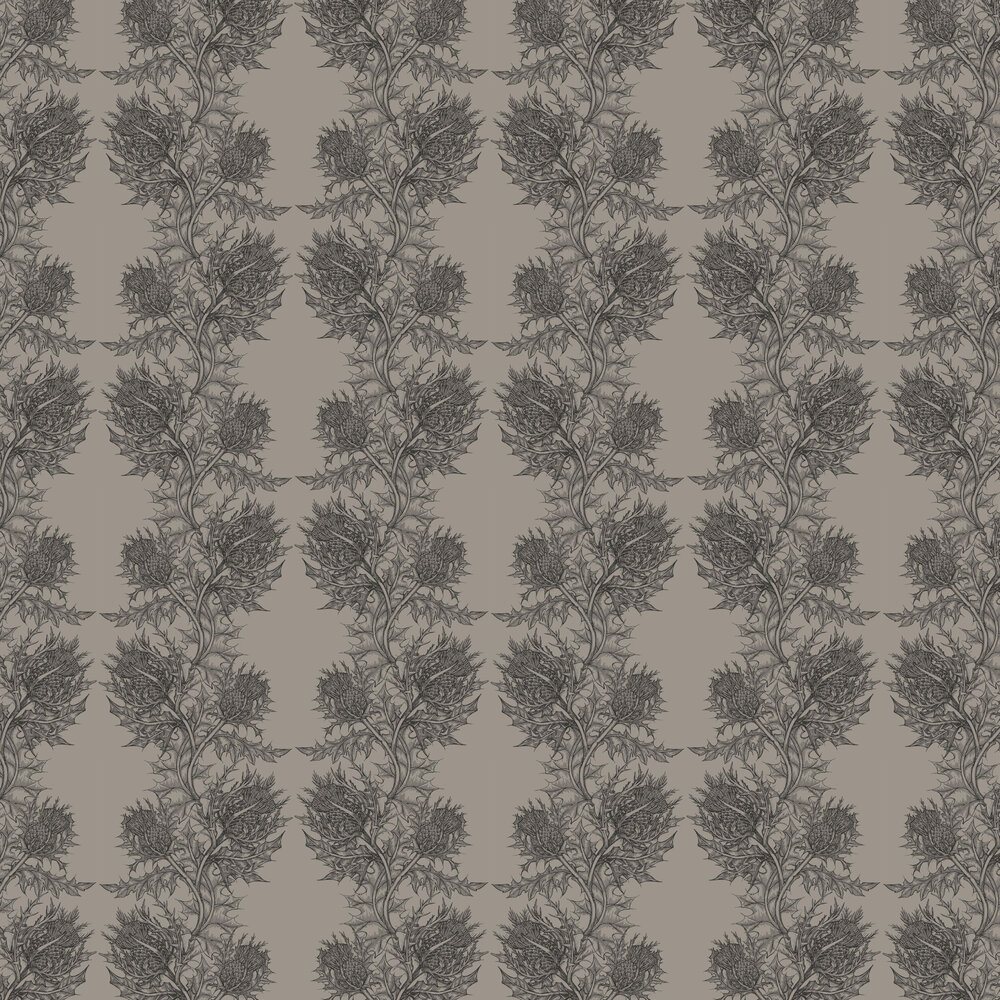 Thistle Wallpaper - Slate / Grey - by Timorous Beasties