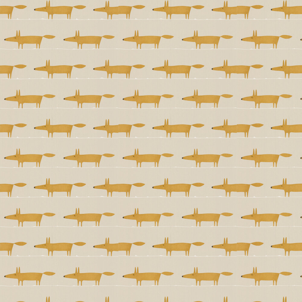 Midi Fox Wallpaper - Raffia / Chai - by Scion