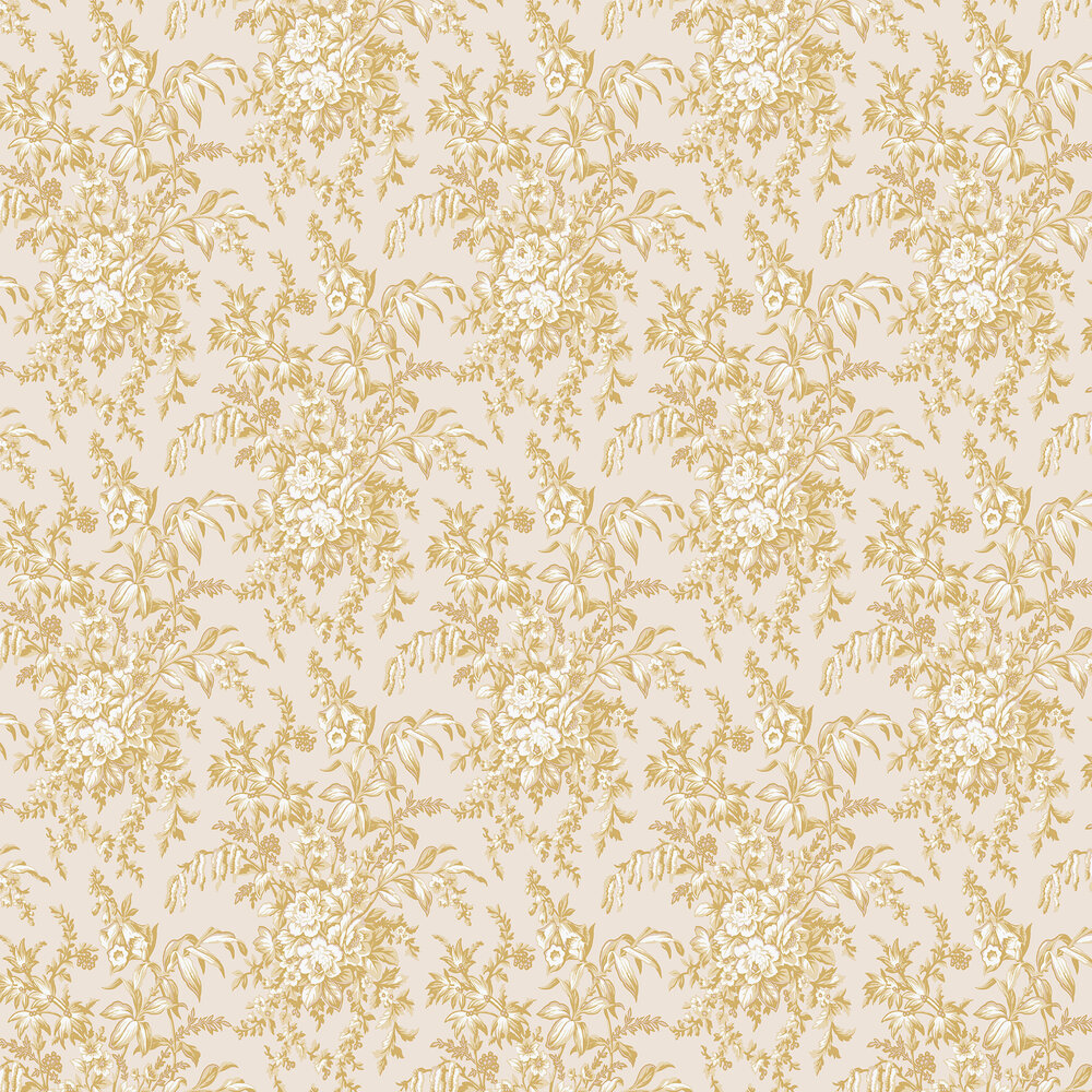 Picardie  Wallpaper - Pale Gold - by Laura Ashley