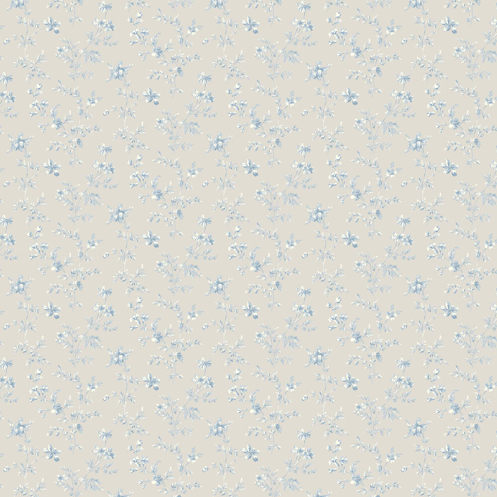Ängsblomma  Wallpaper - Blue - by Boråstapeter