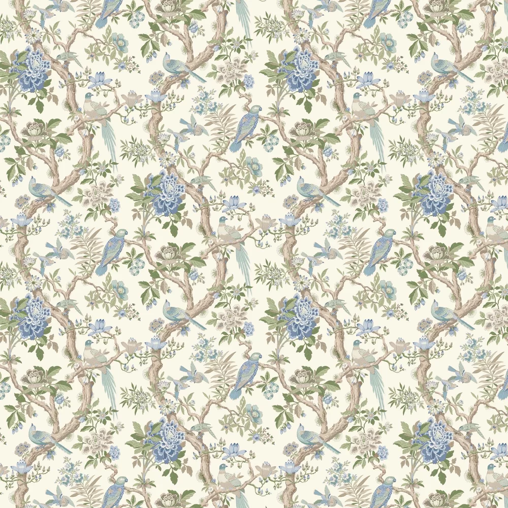 Eltham por G P & J Baker - Azul - Papel pintado : Wallpaper Direct