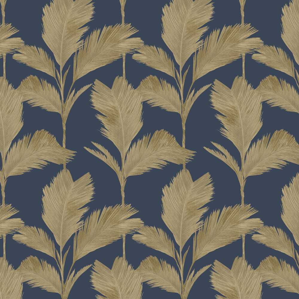 Alessia Wallpaper - Gold / Navy - by Albany