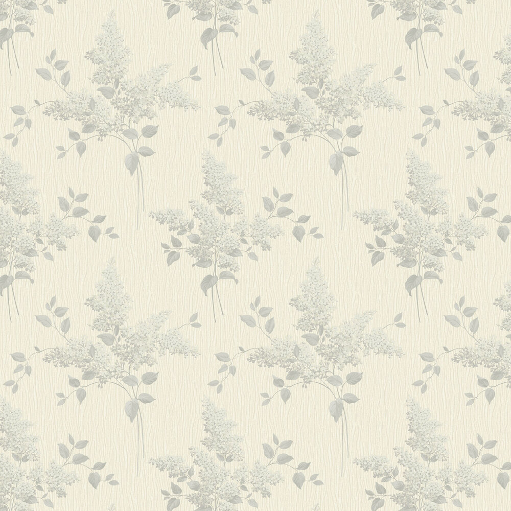 Tiffany Fiore Wallpaper - Soft Silver - by Albany