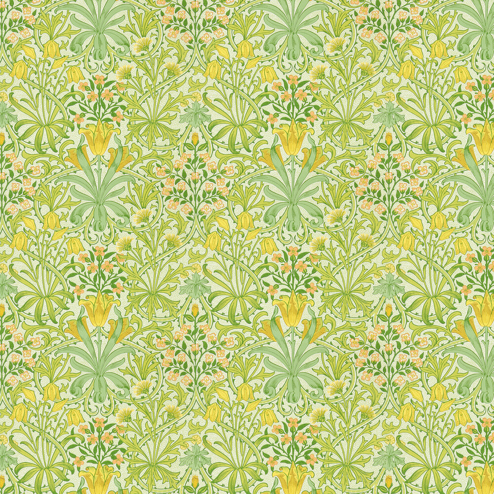 Woodland Weeds Wallpaper - Sap Green - by Morris
