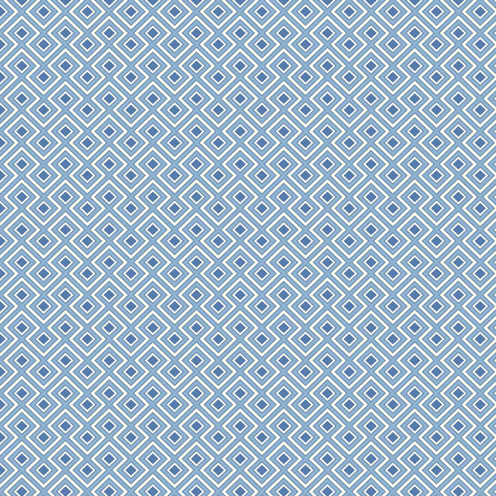 La Fiorentina Small Wallpaper - Blue - by G P & J Baker