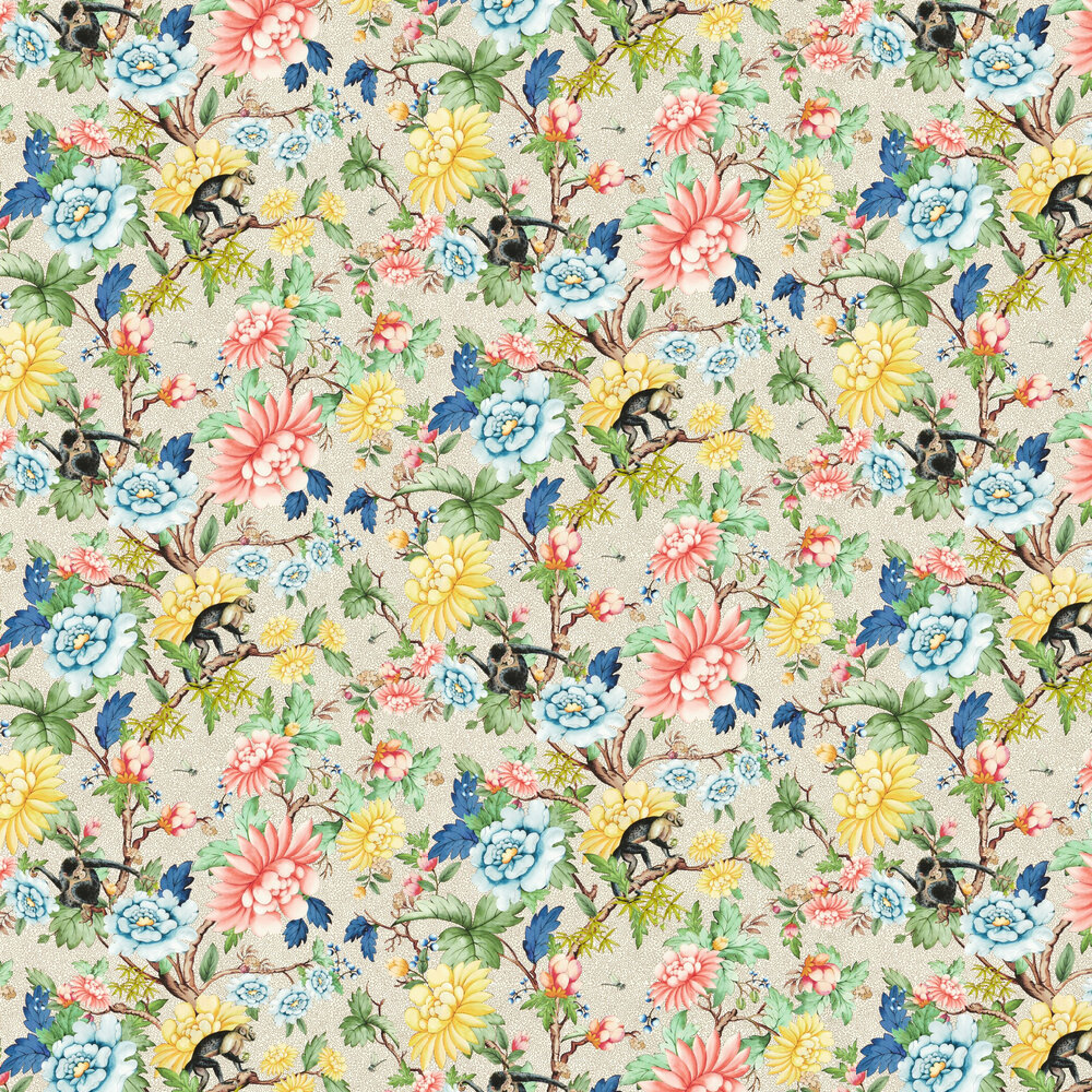 Sapphire Garden Wallpaper - Ivory - by Wedgwood by Clarke & Clarke