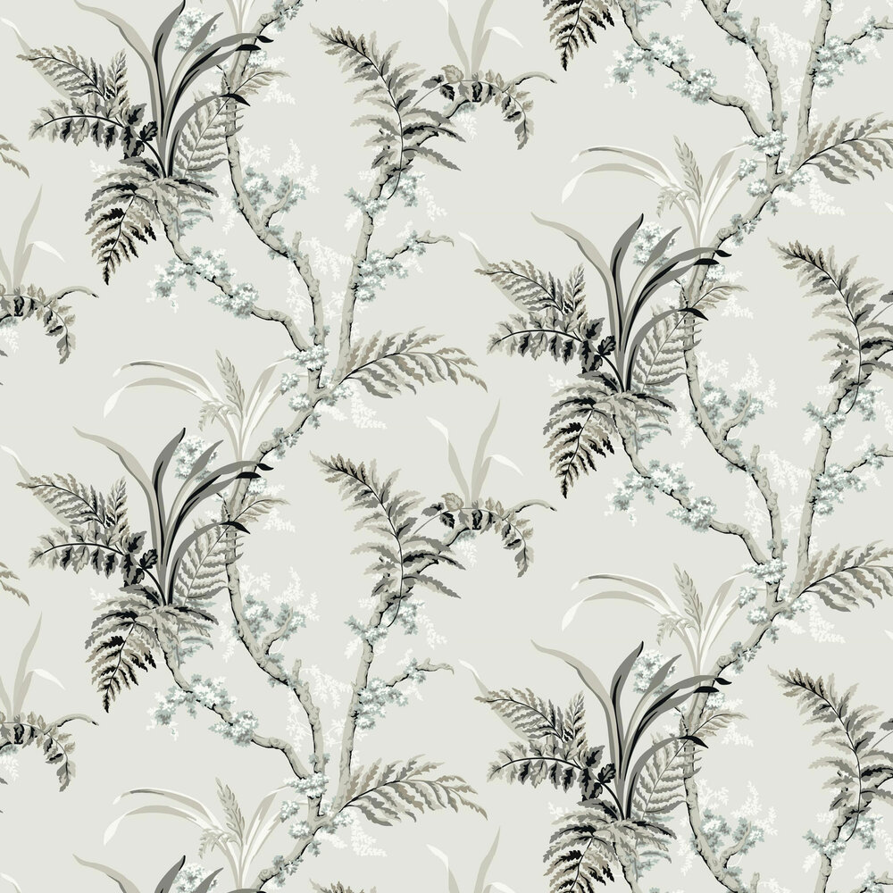 Wild Ferns Wallpaper - Steel - by Coordonne