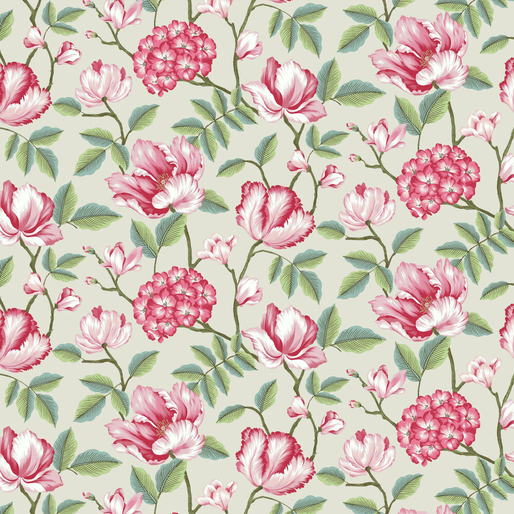 Morning Garden Wallpaper - Pink - by Coordonne