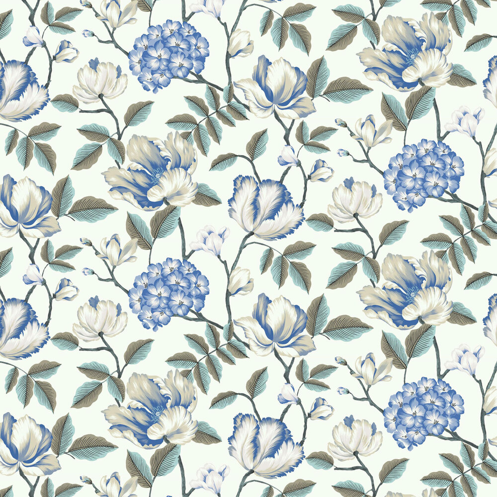 Morning Garden Wallpaper - Indigo - by Coordonne