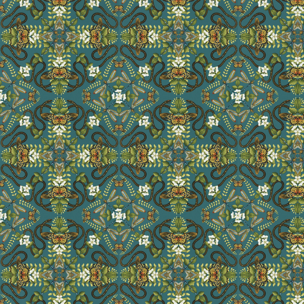 Emerald Forest Wallpaper - Teal - by Wedgwood by Clarke & Clarke