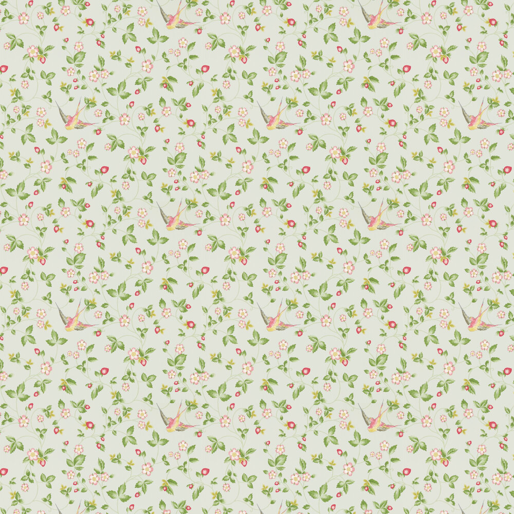 Wild Strawberry Wallpaper - Dove - by Wedgwood by Clarke & Clarke