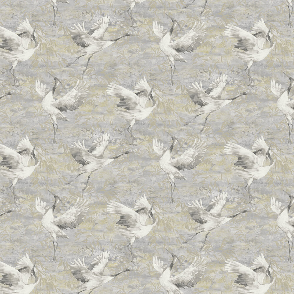 Sarus Wallpaper - Grey - by Albany
