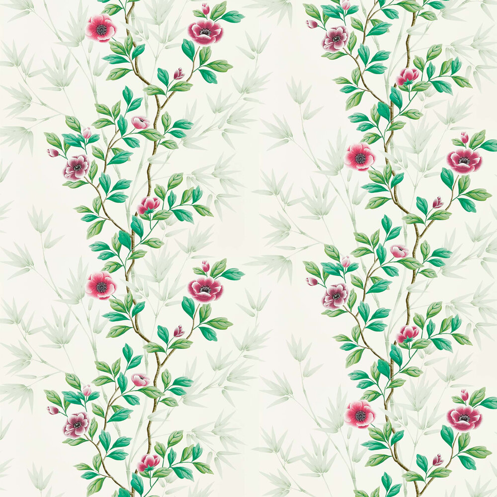 Lady Alford  Wallpaper - Fig Blossom/ Magenta - by Harlequin