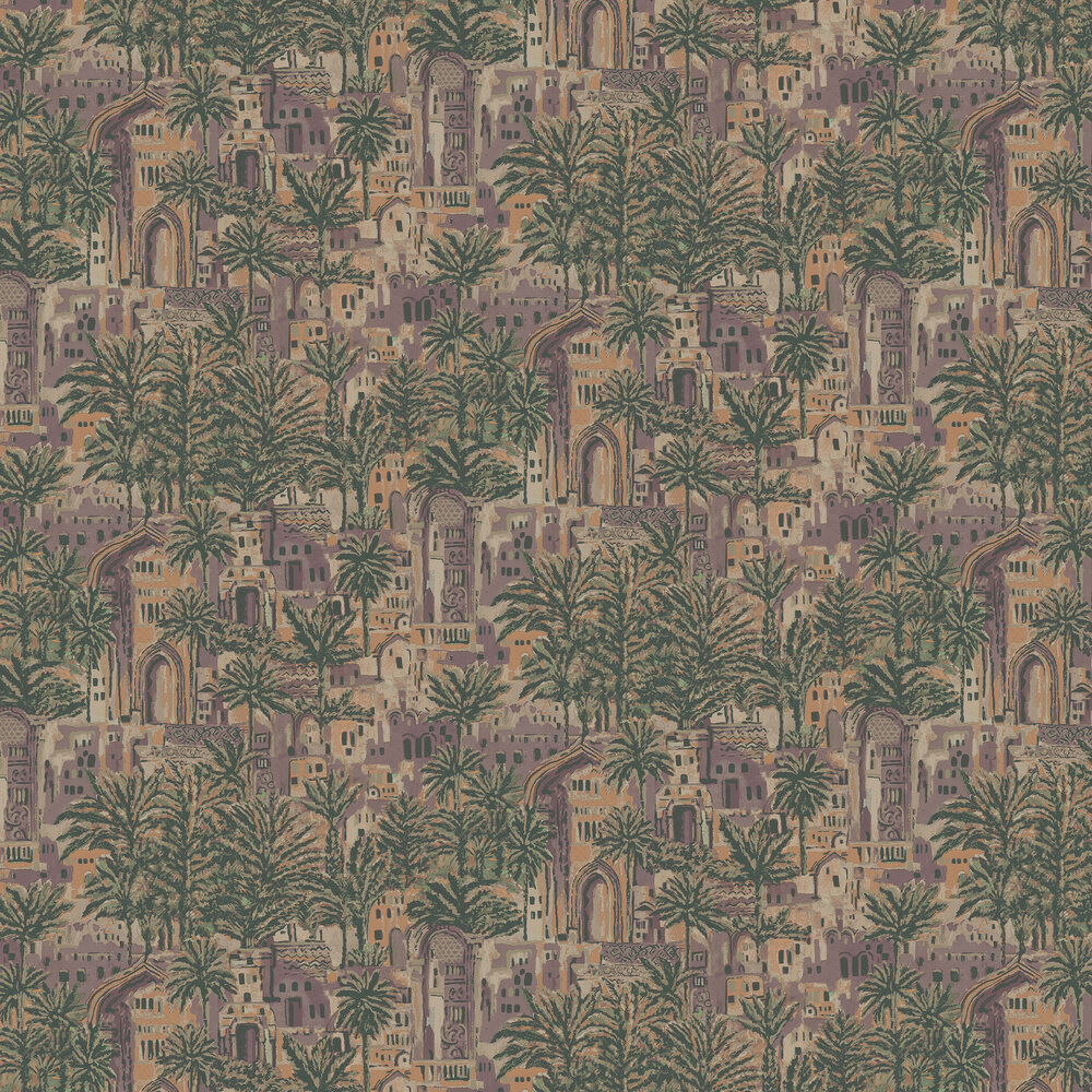 Tipaza Wallpaper - Plum - by Albany