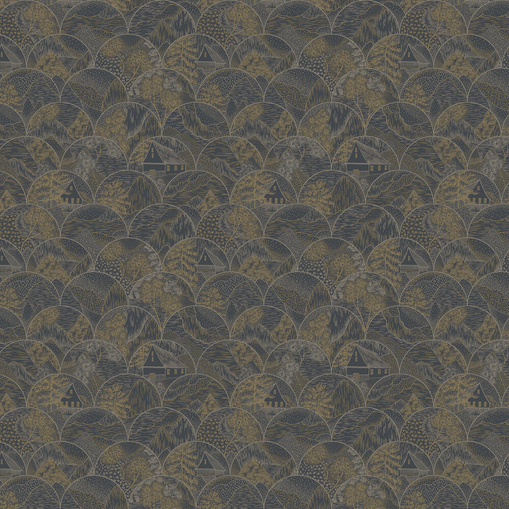 Teshio Wallpaper - Charcoal - by Albany