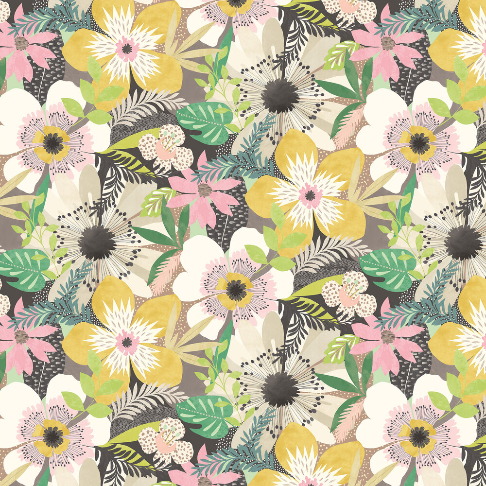 Floral Riot Wallpaper - Safari - by Ohpopsi