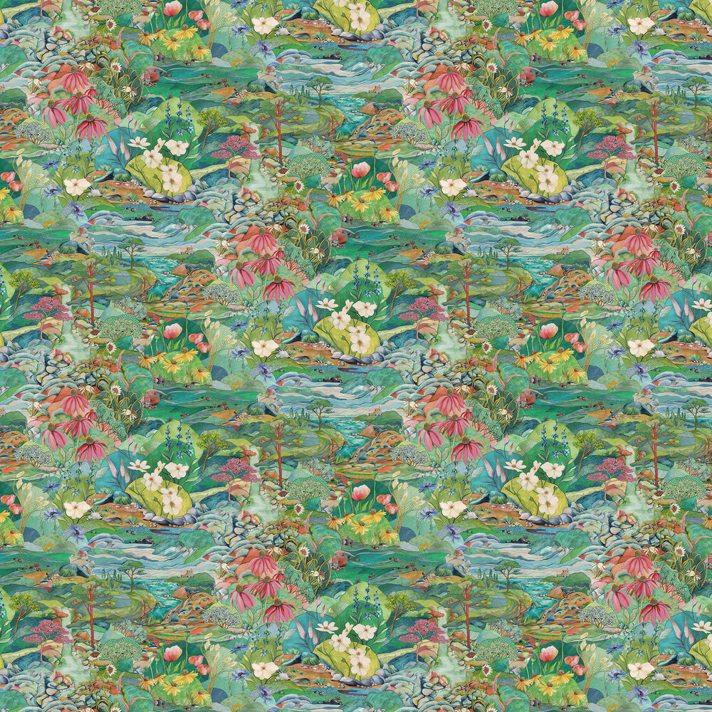 Trebah Wallpaper - Emerald - by Osborne & Little