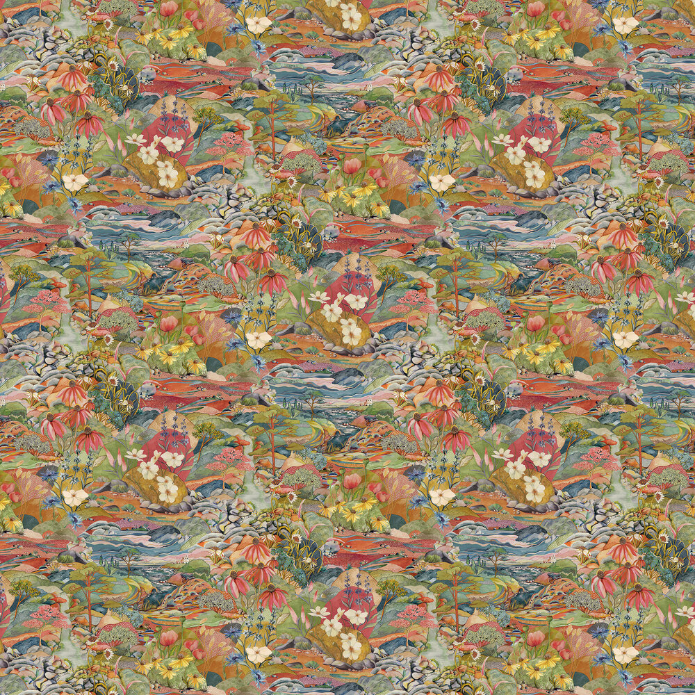 Trebah Wallpaper - Terracotta - by Osborne & Little