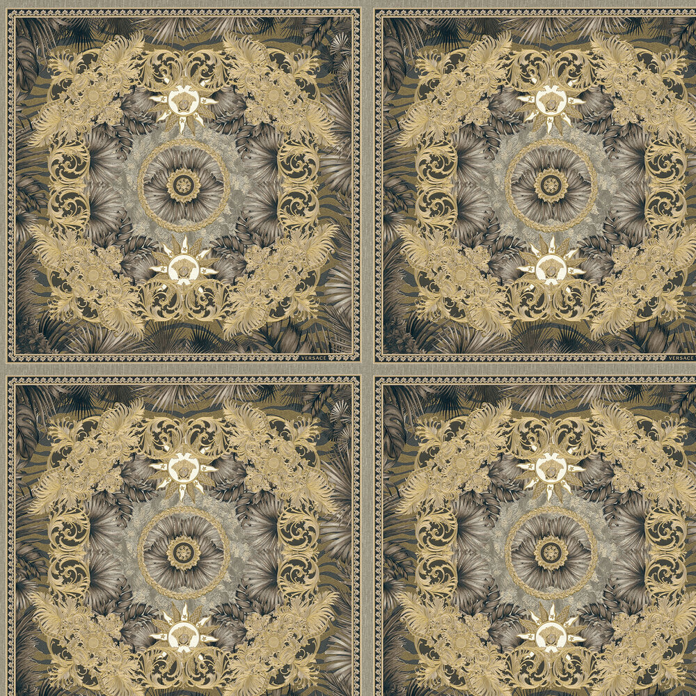Jungle Animalier Wallpaper - Taupe - by Versace