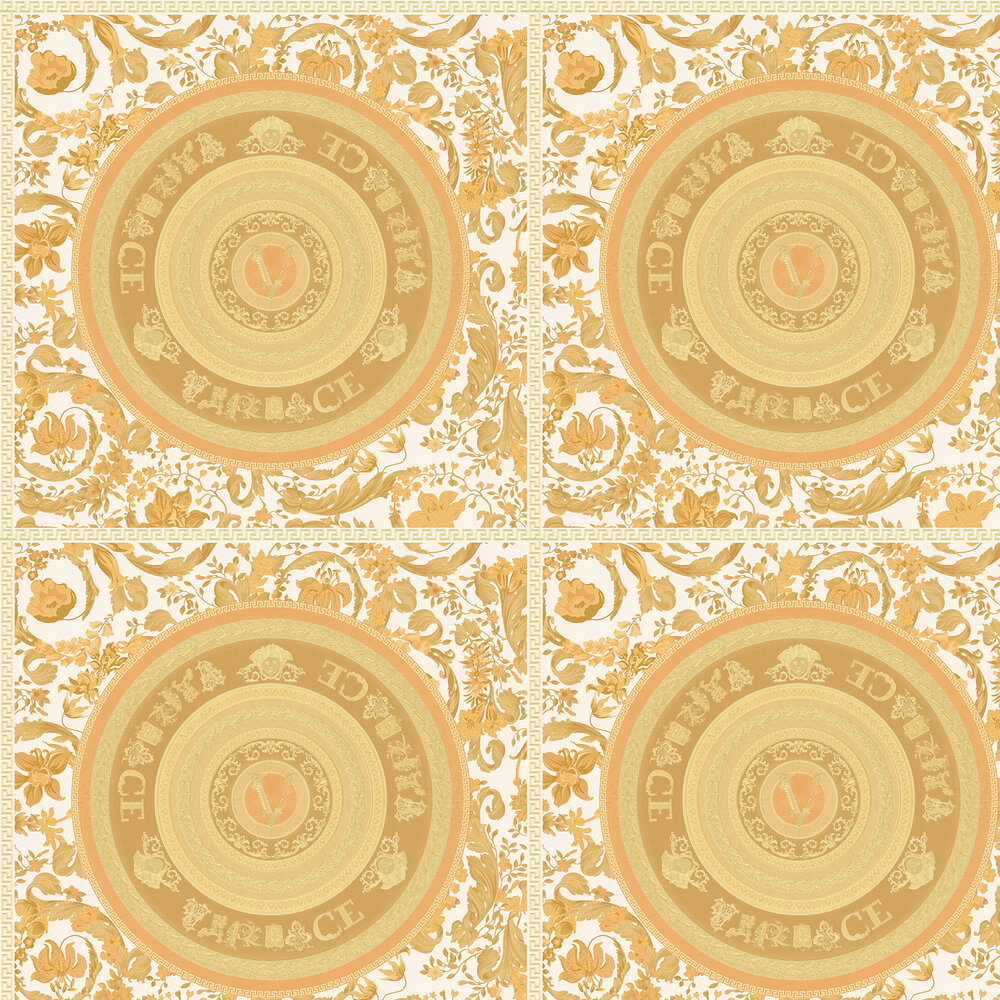 Virtus Wallpaper - Gold - by Versace