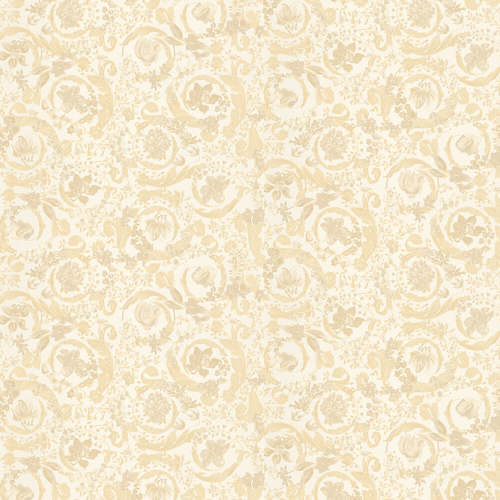 Virtus Heritage Wallpaper - Muted Gold - by Versace