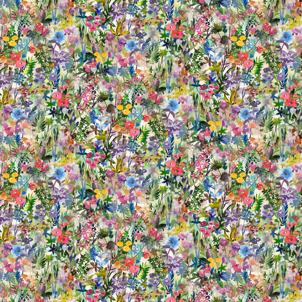 Poppy Meadow Wallpaper - Rainbow - by Rebel Walls