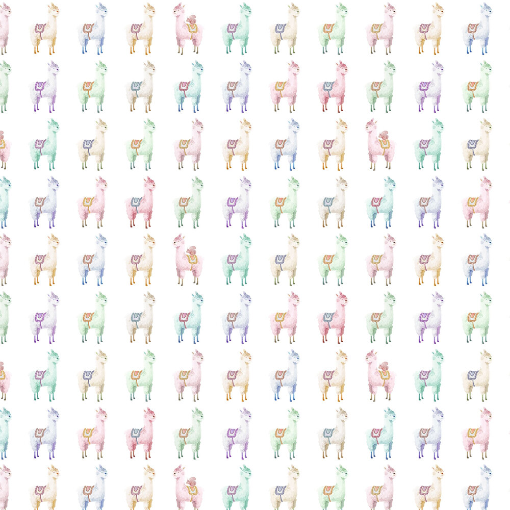 Alpaca Rebel Wallpaper - Rainbow - by Rebel Walls