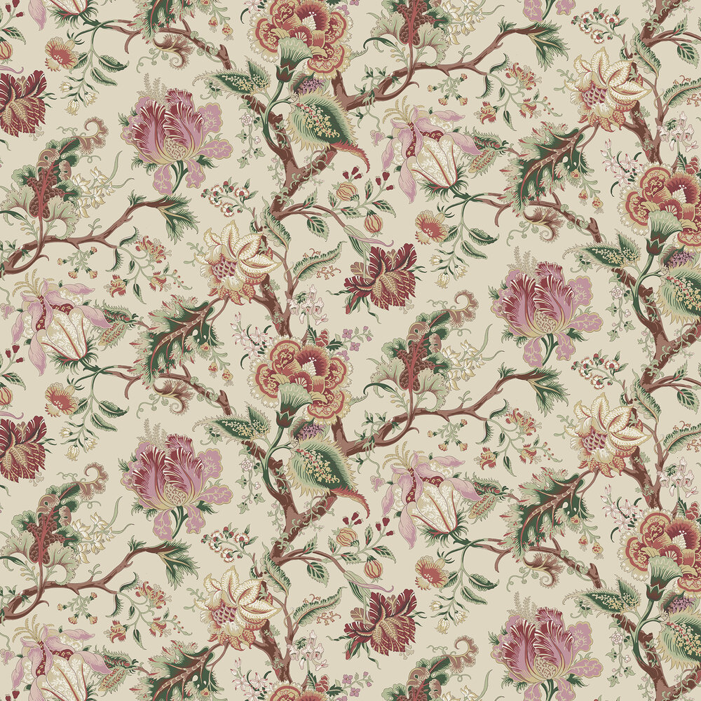Tree of Life Wallpaper - Antique Rose  - by The Design Archives