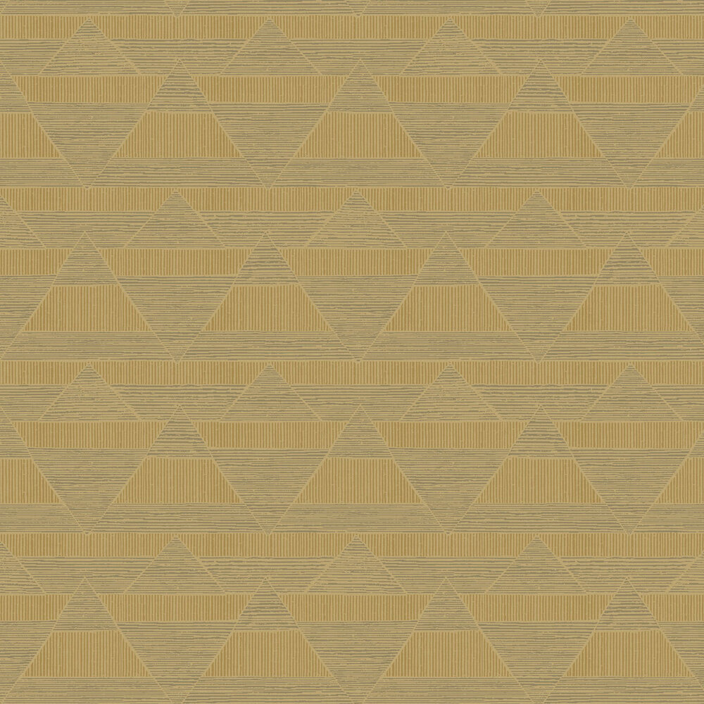 Triangle Lines Wallpaper - Yellow - by Eijffinger