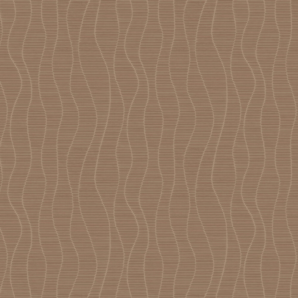 Waves Wallpaper - Terracotta - by Eijffinger