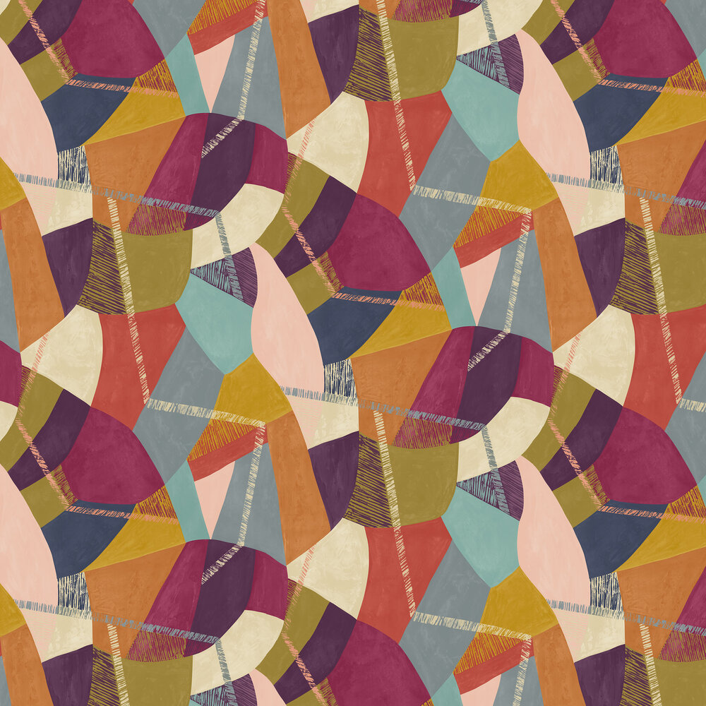 Abstract Geo Wallpaper - Grape & Olive - by Ohpopsi