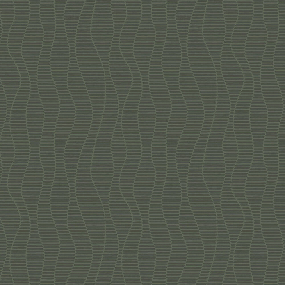 Waves Wallpaper - Green - by Eijffinger