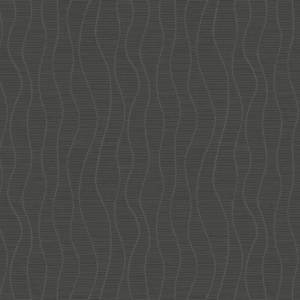 Waves Wallpaper - Black - by Eijffinger