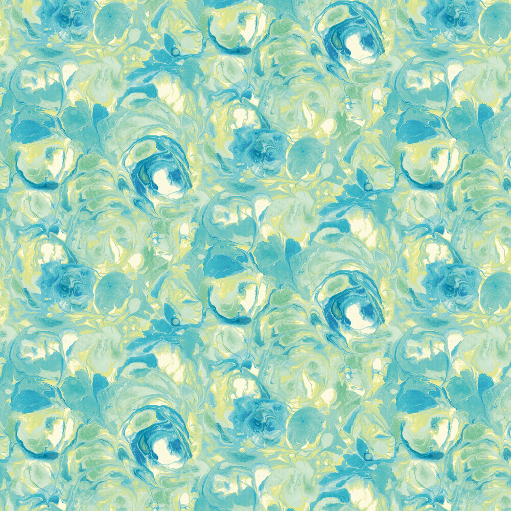 Venetian Wallpaper - Sapphire Swirl - by Ohpopsi