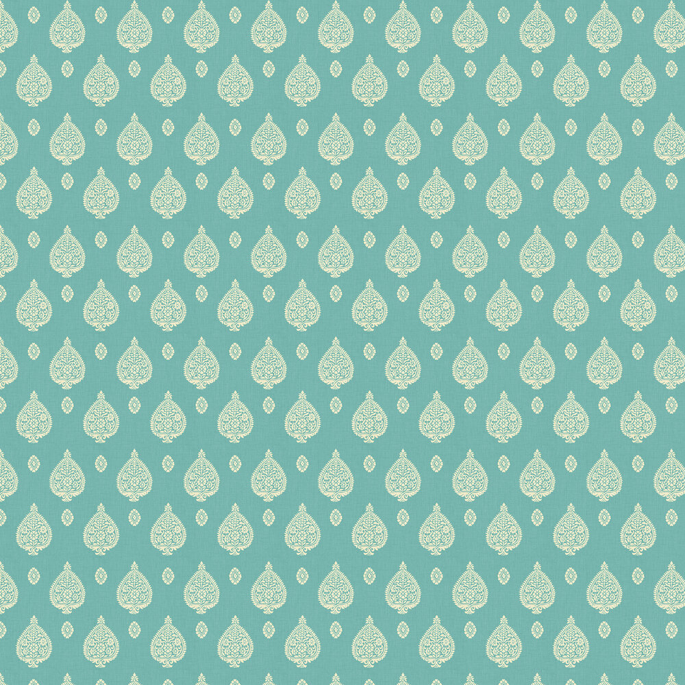 Malaya Wallpaper - Turquoise  - by The Design Archives