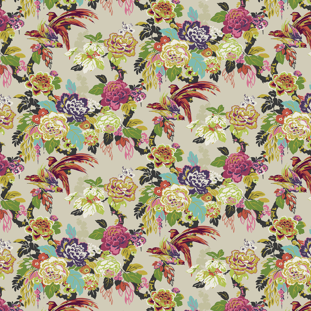 Grand Floral Wallpaper - Calypso - by The Design Archives