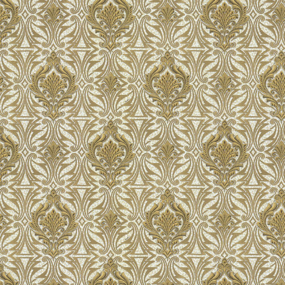 Damasco Elegante Wallpaper - Gold - by Roberto Cavalli