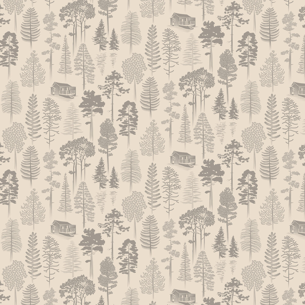 Catskills Wallpaper - Weathered Cedar - by Mini Moderns