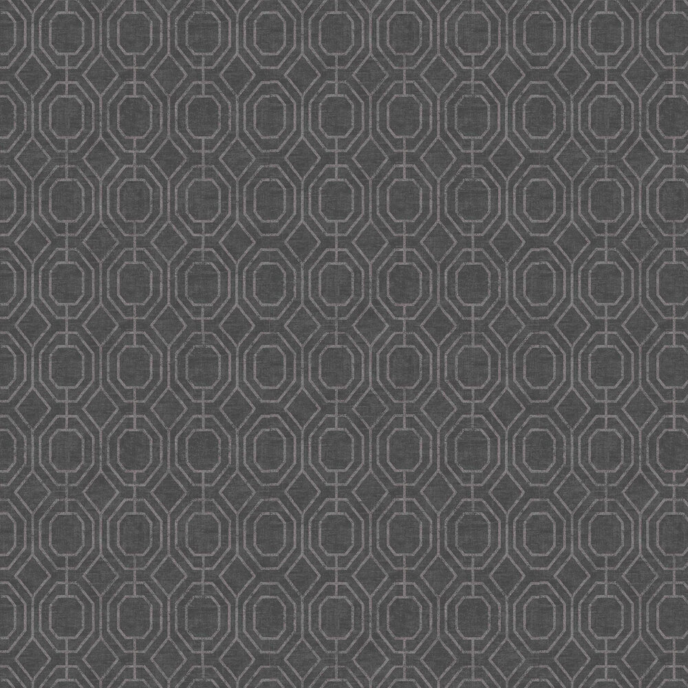 Luxe Geo Wallpaper - Charcoal - by Superfresco Easy