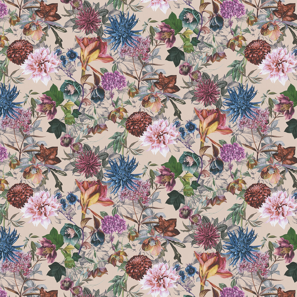 Dreamy Floral Wallpaper - Multi/Blush - by Albany