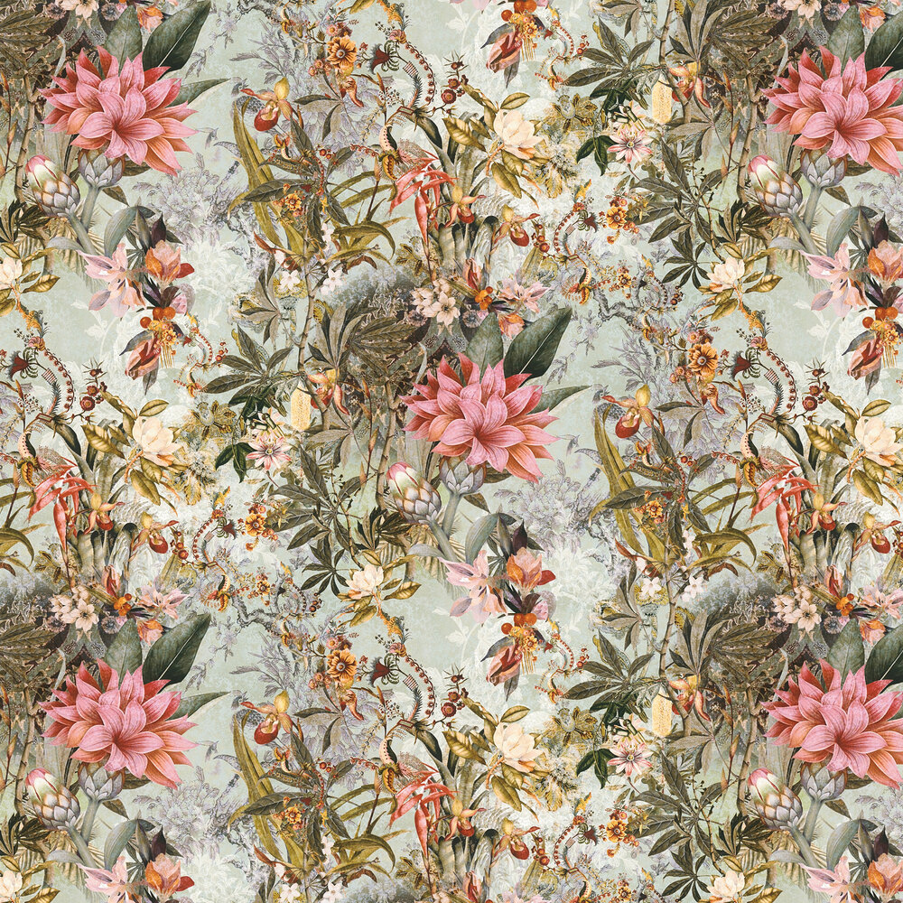 Floral Tropicana Wallpaper - Light Blue - by Albany